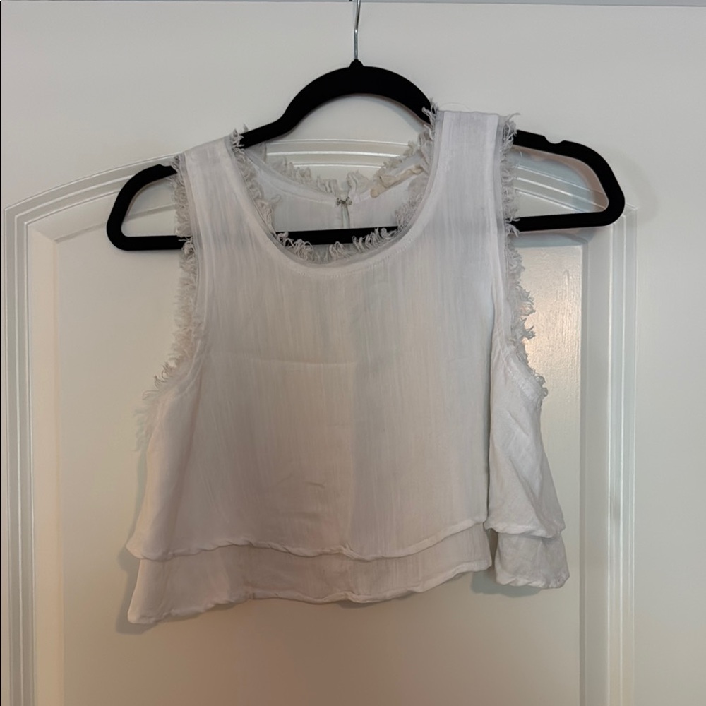 White Sleeveless Top